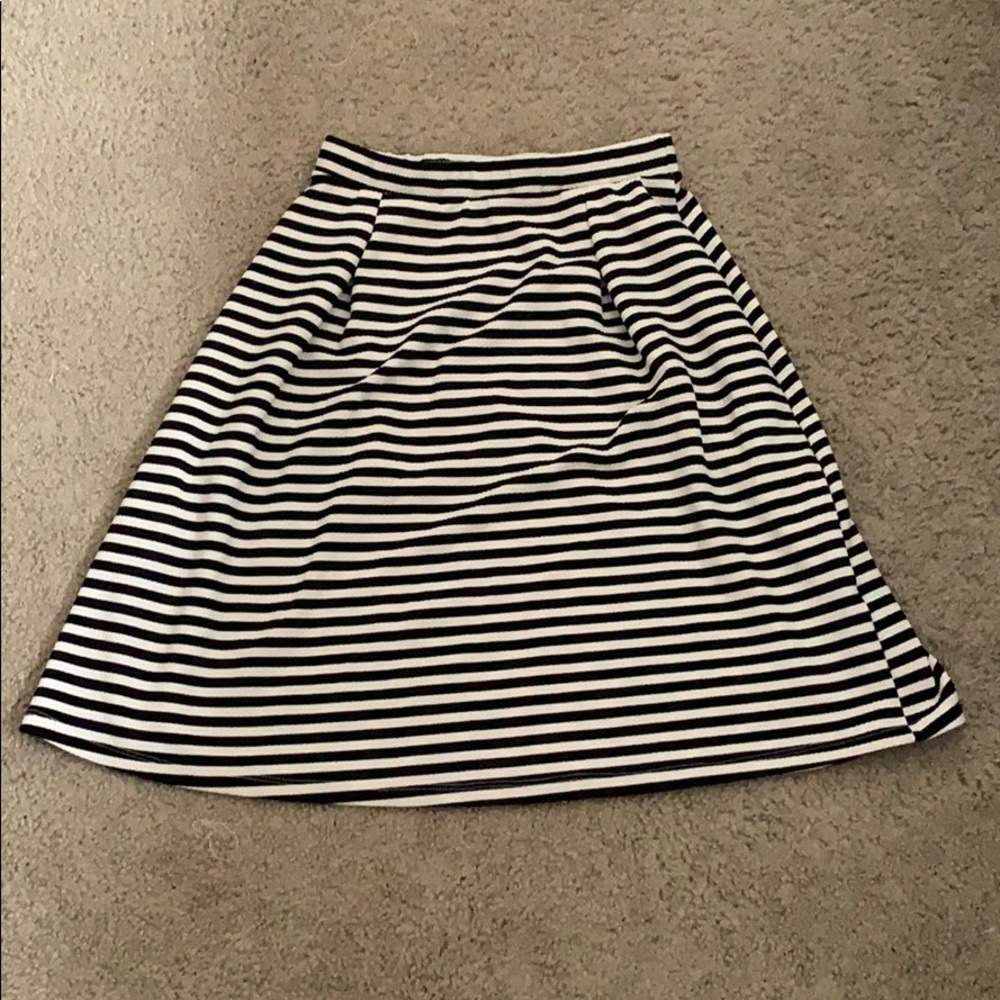 Black and White Striped skirt